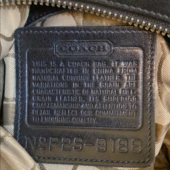 SOLDSOLDSOLD COACH satchel black w silver - Picture 2 of 4